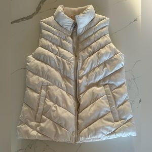 Gap White Puffy Vest